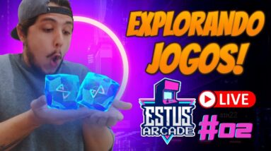 Estus Arcade #02 🕹️ EXPLORANDO JOGOS + AXIE ORIGIN #CoinEx