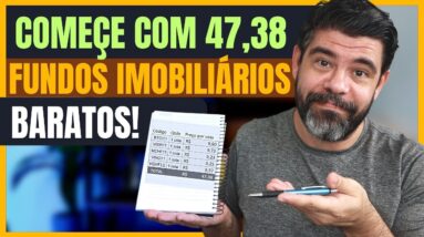 SUA CARTEIRA DE INICIANTE COM 5 FUNDOS IMOBILIÁRIOS BARATOS,  COM MENOS DE R$ 50,00 E  FIQUE RICO!