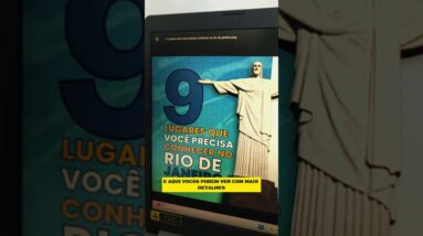 Criei um carrossel infinito pelo Canva sobre o 9 Pontos Turísticos do Rio de Janeiro
