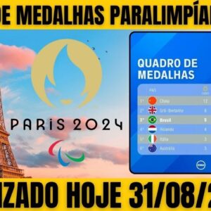 PARIS 2024! VEJA O QUADRO DE MEDALHAS DAS PARALIMPIÁDAS 2024 EM PARIS